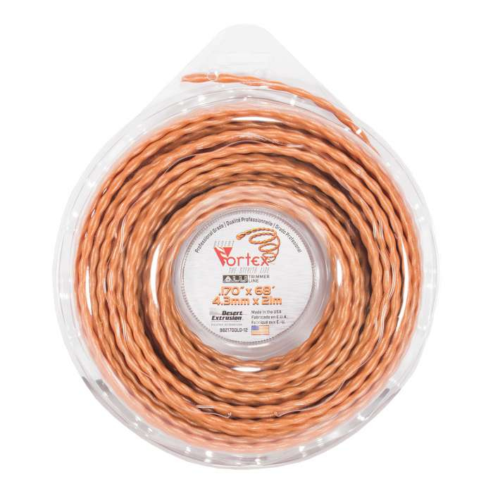 Trimmer line vortex alu - large donut orange .170" / 4,3 mm 68' / 21 m