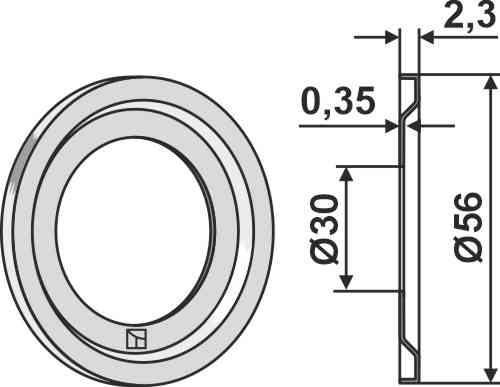 Ring (old model) fitting for VAderstad 413944