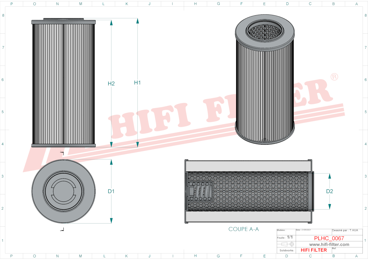 Hydraulic filter passend voor john deere eq 36019/003