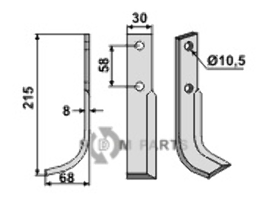 Blade, left model fitting for Bertolini 101910