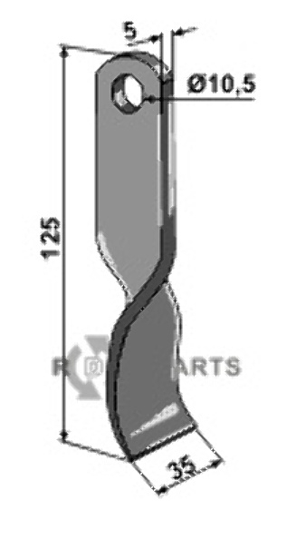 RDM Parts Twisted blade egnet til Turner 3012614