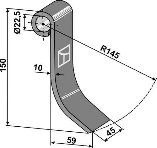 Flail fitting for Stoll 83.08-02.6