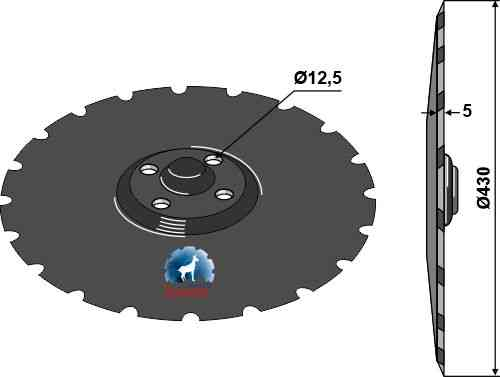 Kouterschijf Ø430х 5 passend voor Väderstad 444687 - 459608