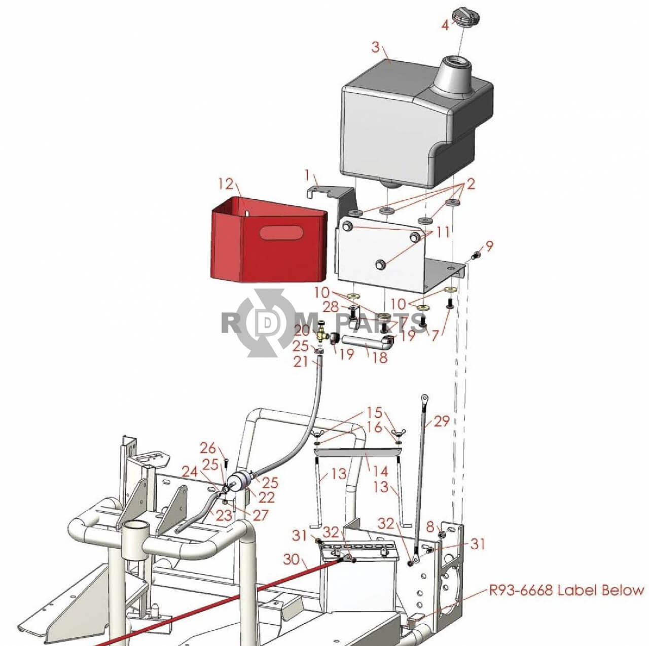 Replacement parts for Toro Sand Pro 2020