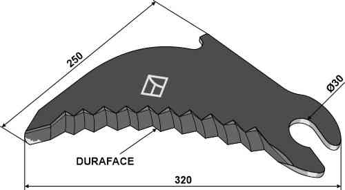 Rundballenmesser DURAFACE geeignet für New Holland 84058219