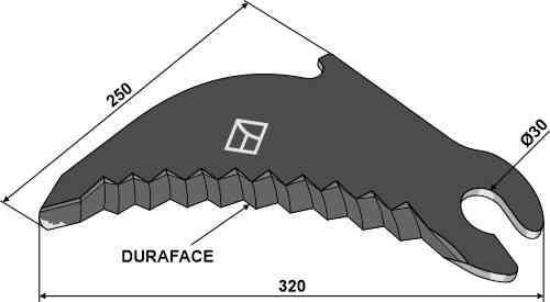 Mes voor balenpers DURAFACE passend voor New Holland 84058219