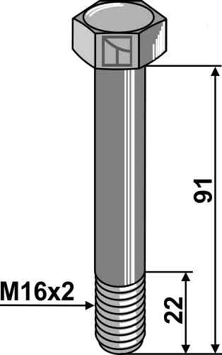 Bolt m16x2x91 - 10.9 63-1691