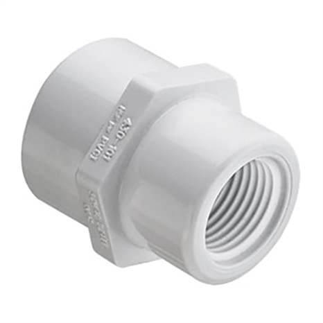 3/4 x 1/2 sch40 pvc reducing coupling (fpt x fpt)