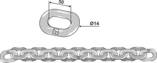Scraper floor chain - 14x50 - D7