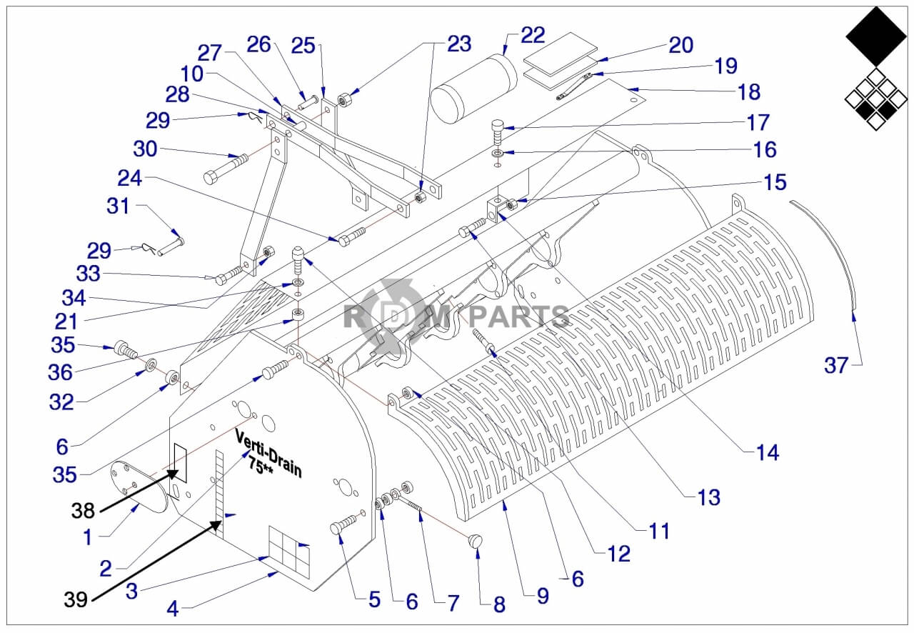 Replacement parts for VD7521 Beschermkappen