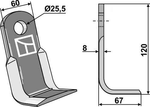 RDM Parts vinklet blad