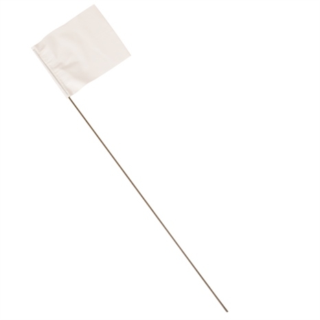 Irrigation marking flag - white set/100