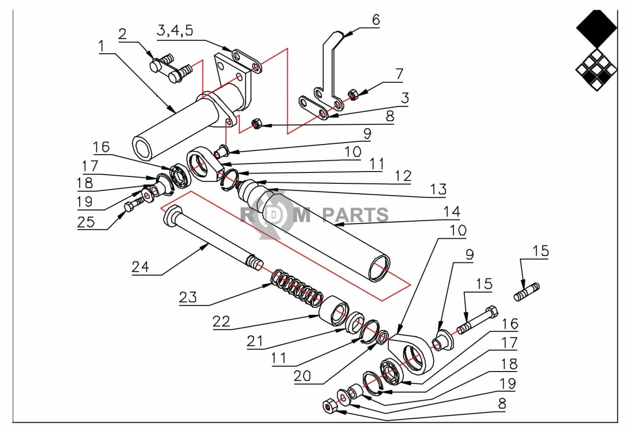 Replacement parts for VD7212 Veerdemper