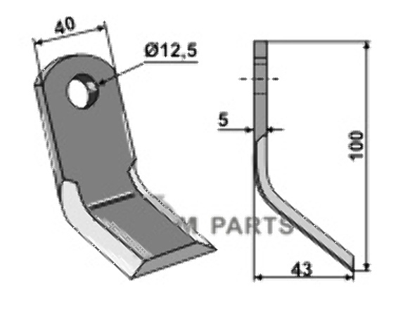 RDM Parts Y-klinge egnet til Palladino 560114