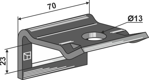 Clamp for  tine 45x12