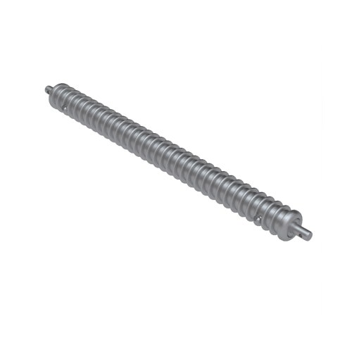 Roller - grooved machined solid aluminum