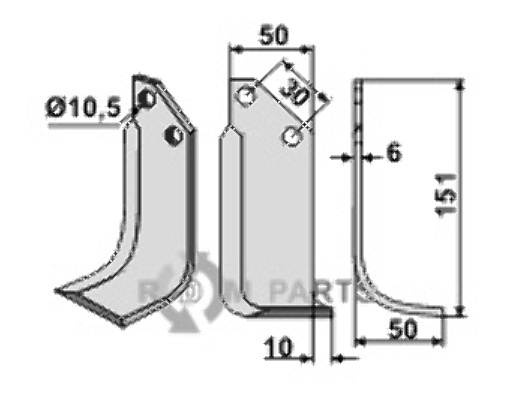 Blade, right model fitting for Badalini MD - ME 5145