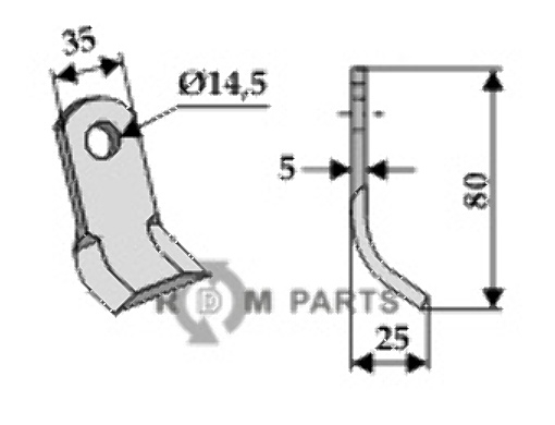 RDM Parts Y-klinge egnet til Agrimaster AG3000993