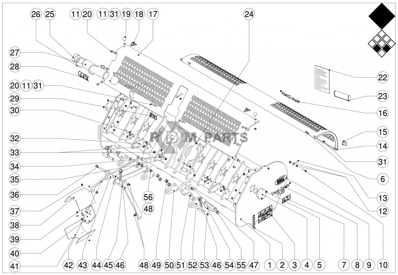 Replacement parts for VD7120 Beschermkappen