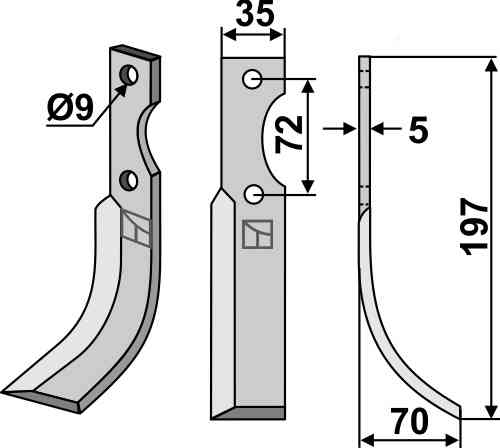 Blade, right model