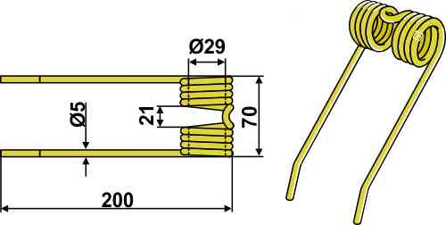 Hay tine fitting for Deutz-Fahr VF06233417