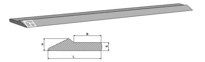 Cutting blade 101 x 21 mm