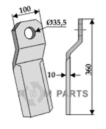 RDM Parts Mulchmesser geeignet für Szolnoki 199-RZ3
