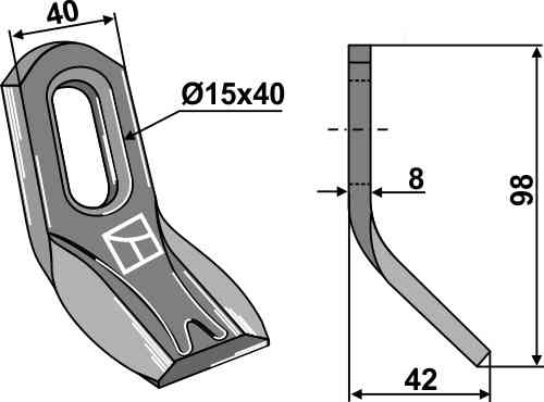 RDM Parts Y-Messer geeignet für Quivogne CTX50008
