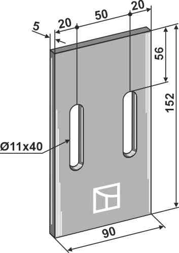 Abstreiferblech für packerwalzen 51-e100