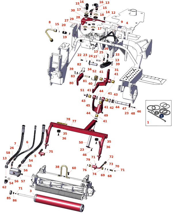 Toro Greensmaster 3150-Q Center Pull Frame