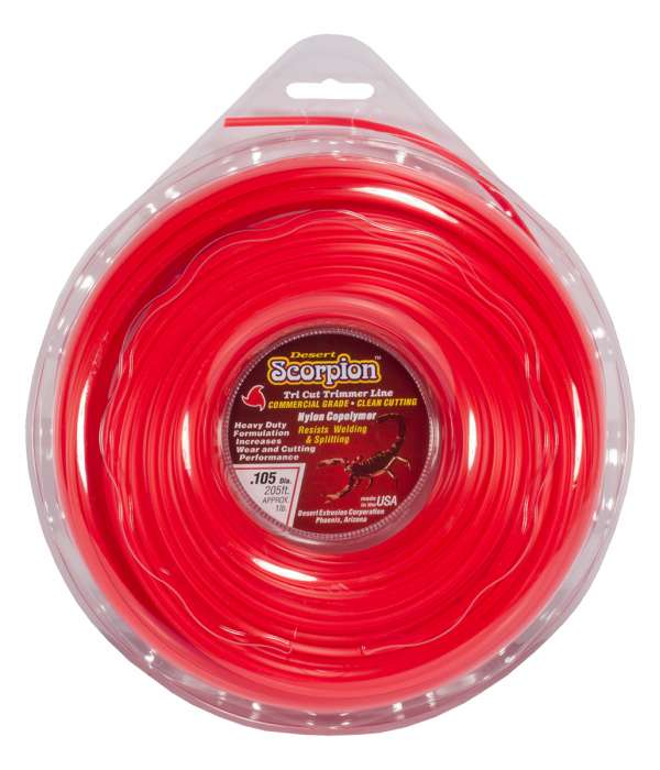 Trimmer line scorpion™ shaped red .105" / 2.7mm