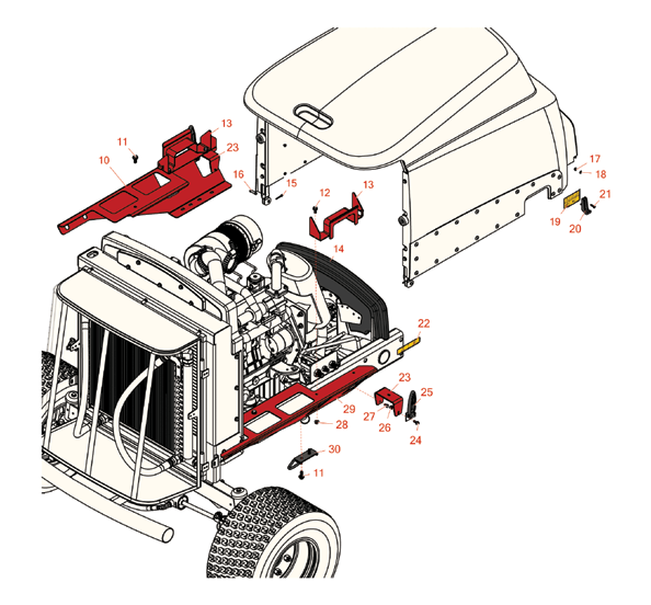 Hood parts suitable for your Toro Groundsmaster 4300-D