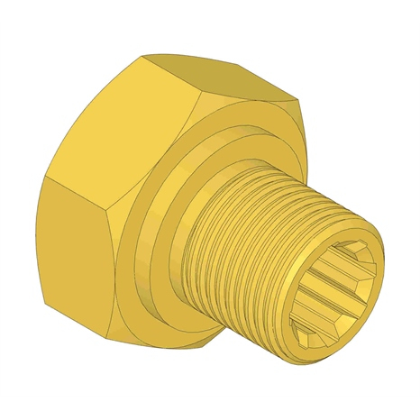 Drive nut - splined 3/4-16 rh