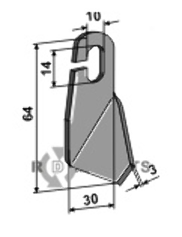 RDM Parts Vingekniv - den rigtige version passer til Amazone 995777