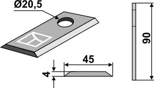 Rotary mower blade fitting for JF 2220-101A