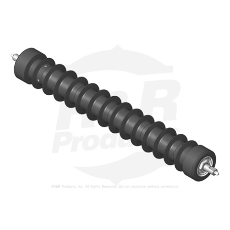 Roller - grooved uhmw polyethylene