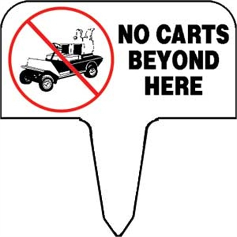 Sign - no carts beyond here