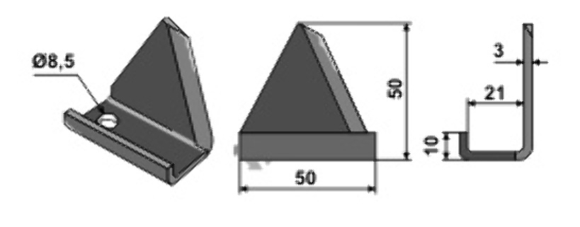 Gegenmesser geeignet für Geringhoff 001900