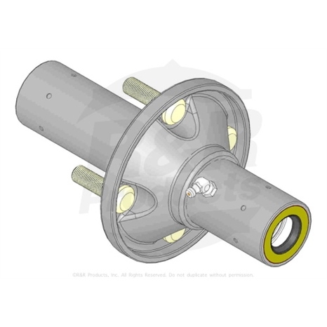 Hub assy - rear tire - black