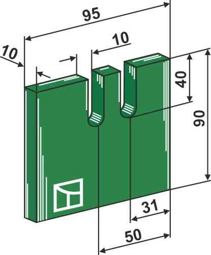 Greenflex plastik afskraber for pakkevalse 53-h101