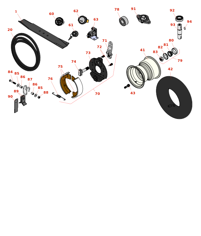 Jacobsen Turfcat 50 & 60 Rotary Parts