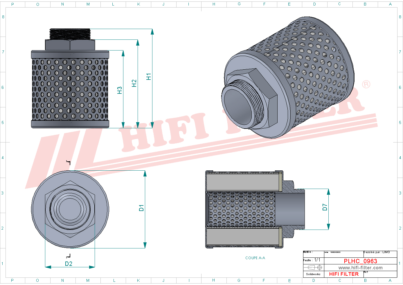 Hydraulic filter passend voor pasquali hyd pasquali 995