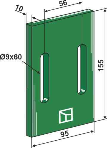 Greenflex kunststof afstrijker voor pakkerrol 53-m201