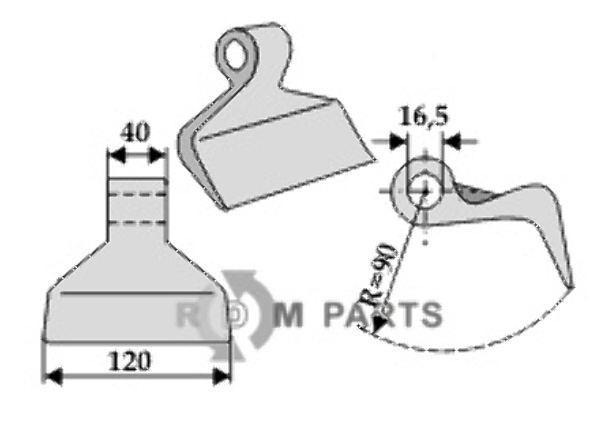 RDM Parts Pruning hammer fitting for Howard 222022001