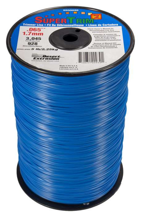 Trimmer line supertrim2™ shaped blue 5 lb .065" / 1.7mm