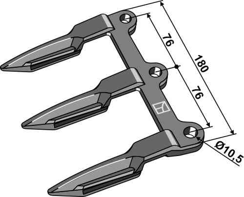Dreifachfinger geeignet für John Deere H25603