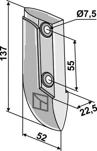 Metal seed share fitting for Lely 2100416030