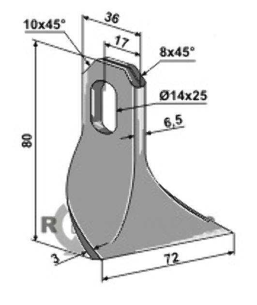 RDM Parts Slagle egnet til Maschio / Gaspardo T18004085