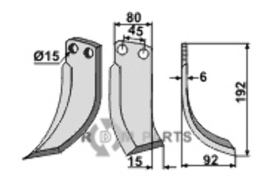 Blade, right model fitting for Eberhardt 1570