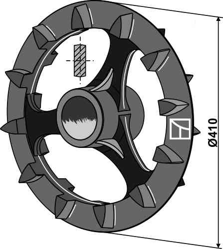 Crosskill ring - Ø410mm fitting for Farmet M11136